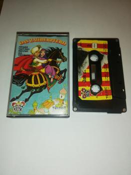 Das Zauberpferd 4-fach Silber geschraubt Schwarz mit Rot Gelben Aufkleber 4.23911 CD Kiosk Teldec/MC Cover Seite 2 beschädigt)